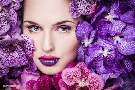 720p Free Download Beauty Orchid Mystery Sensual Lips Gorgeous Face Purple Orchid