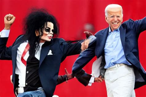 Michael Jackson Throws A Punch At Joe Biden Chaotic Stable Diffusion