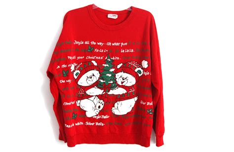 Vintage Christmas Sweatshirt Puffy Paint Etsy Sweatshirts