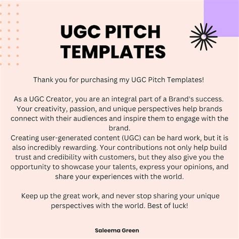 Ugc Pitch Template