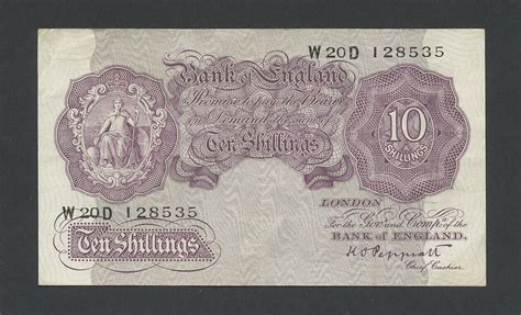 Bank Of England 10 Shillings 1940 Peppiatt Wwii B251 Banknotes Ebay