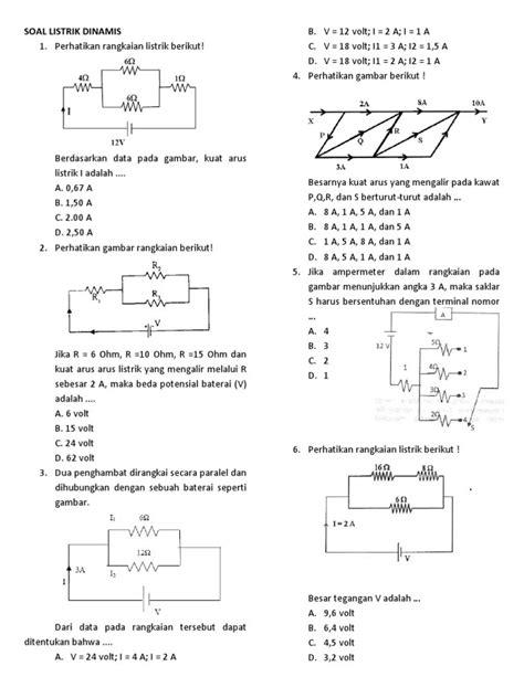 Soal Listrik Dinamis Kelas 9 Satu Trik