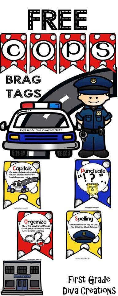 COPS Writing Strategy Positive Incentive Tags Brag Tags First Grade