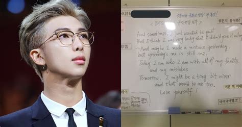 Bts Rm S Un Speech Is Being Taught In Class And Tested On Exams