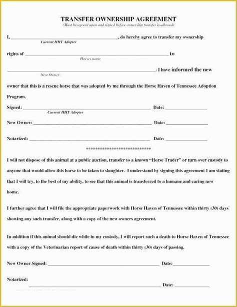 Free Co Ownership Agreement Template Printable Templates Your Go To