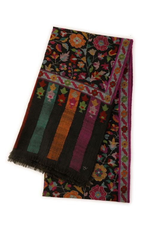 Kashmir Loom Handloomed Kani Weave Shawl Woven Shawls Weaving