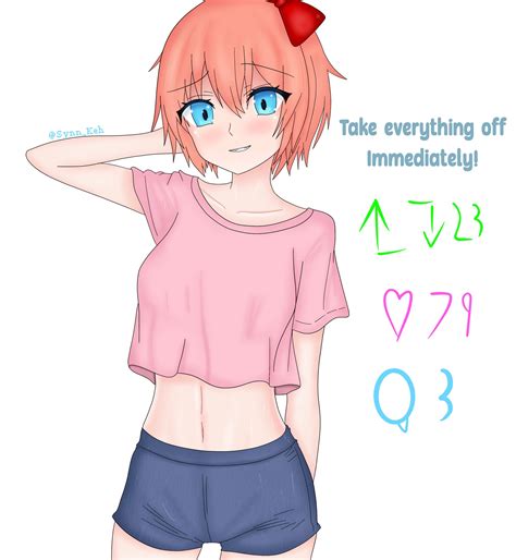 Synn ️comms Open🎄 On Twitter Sayori Strip Game You Guys Blew Away The Goals Last Time So