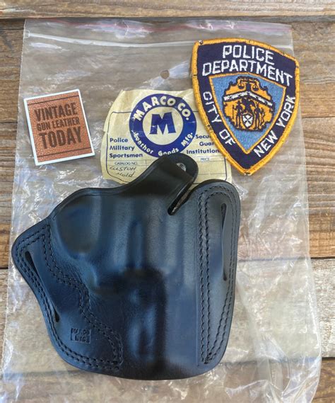 Vintage Marco Black Leather Holster For Sandw Nypd J Frame Revolver 2 H