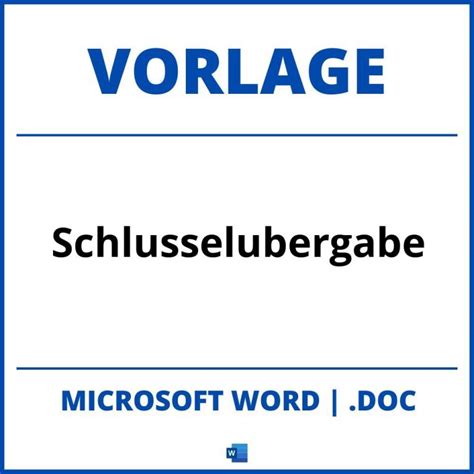 Schlüsselübergabe Arbeitgeber Vorlage WORD