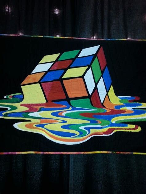 Melting Rubiks Cube Quilt Pattern