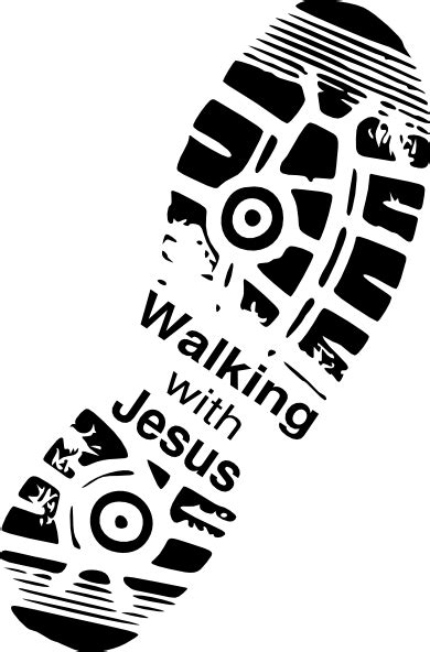 Jesus Footprints Black And White