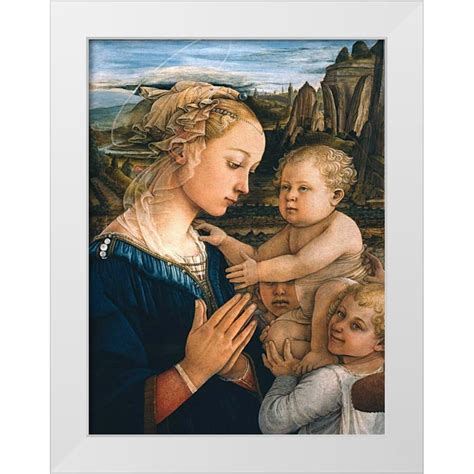 Lippi Filippo 25x32 White Modern Wood Framed Museum Art Print Titled