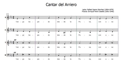 Cantar Del Arriero Recurso Coral