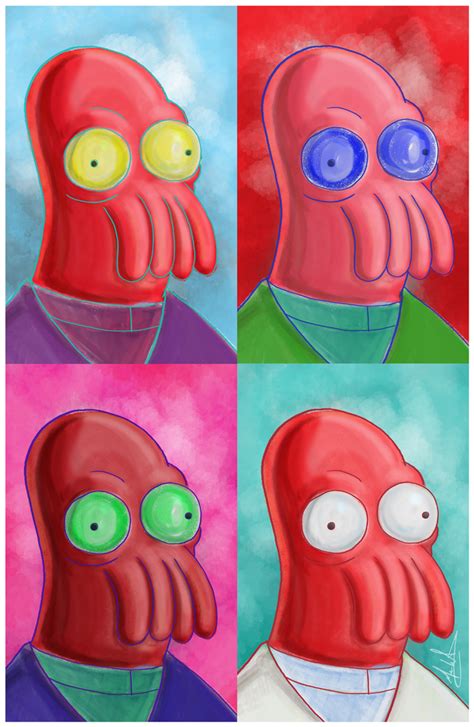 Dr Zoidberg Painting Inspired By Andy Warhol Ala Futurama Vaporwave