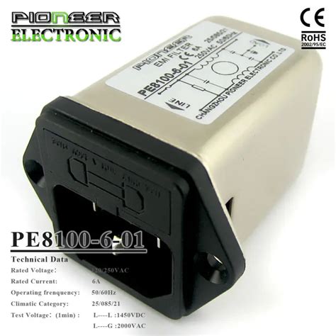 3a Power Entry Module Emi Filter Pe8300 With Single Fuse Holder Compact Design Buy Aleas