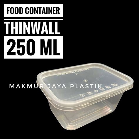 Jual Thinwall Cup Kotak Persegi Panjang Ml Kotak Makan Food