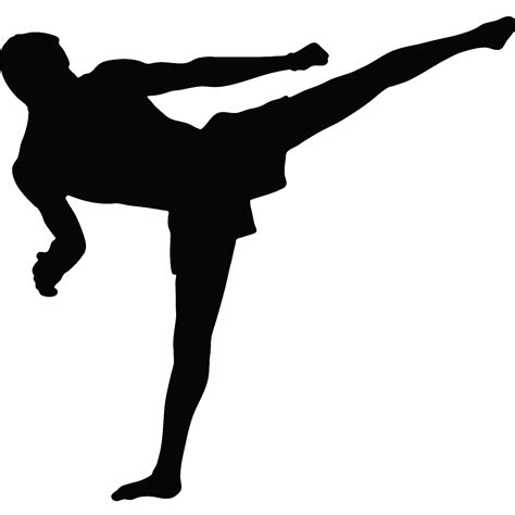 Kickboxing Silhouette