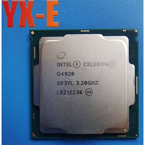 英特爾 第 8 代 Intel Celeron g4920 LGA 1151 CPU 處理器 g4920 雙核雙螺紋 3 蝦皮購物