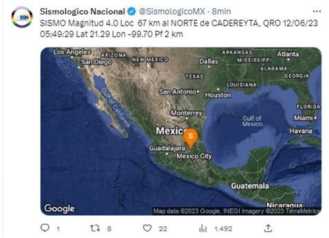 Temblor En México Hoy En Vivo 12 De Junio últimas Noticias De Actividad Sísmica