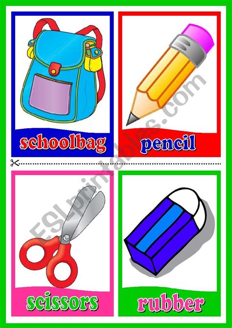 Classroom Objects Flashcards Esl Worksheet By Xani 6bb