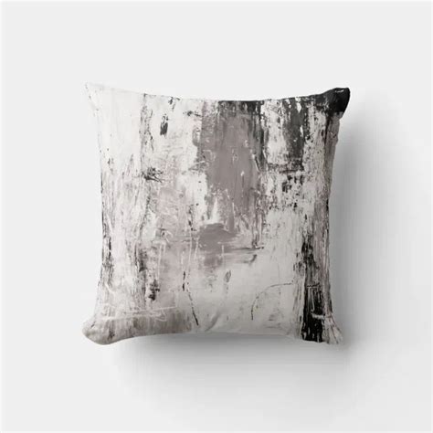 Sepia Gray Black And White Abstract Decor Pillow Zazzle