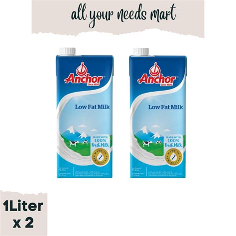 ANCHOR Low Fat Milk UHT Plain 1L X 2 Lazada PH