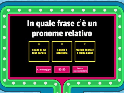 Pronomi Relativi Gameshow Quiz