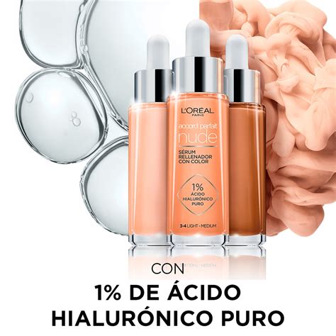 S Rum Rellenador Con Color Accord Parfait Nude Tono Light Medium Con Cido Hialur Nico Puro