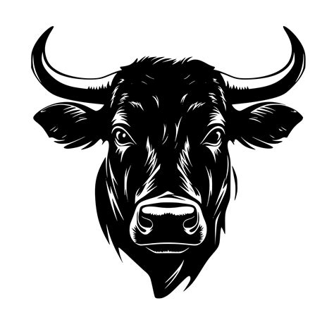 Bull's Head Instant Download SVG/PNG/DXF for Cricut, Silhouette, Laser Machines