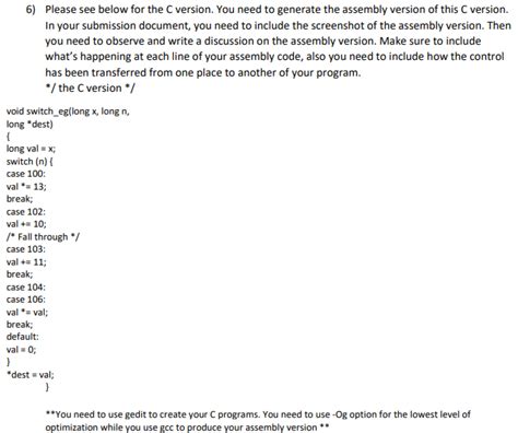 Solved 6 Please See Below For The C Version You Need To Chegg