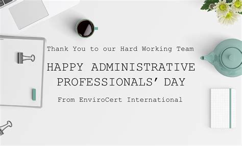 Happy Administrative Professionals Day Envirocert International Inc