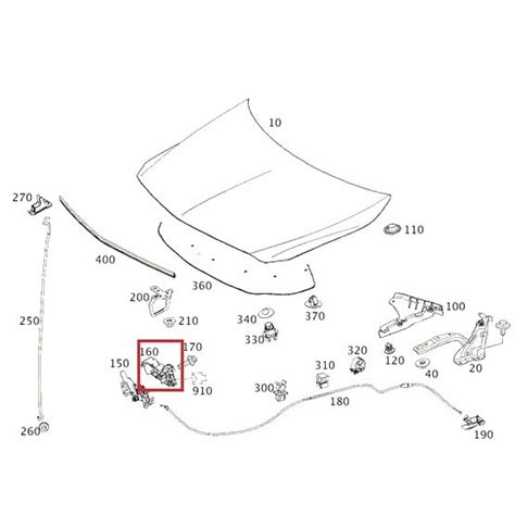 Incuietoare Capota Mercedes Benz Compatibil Cu Mercedes W W