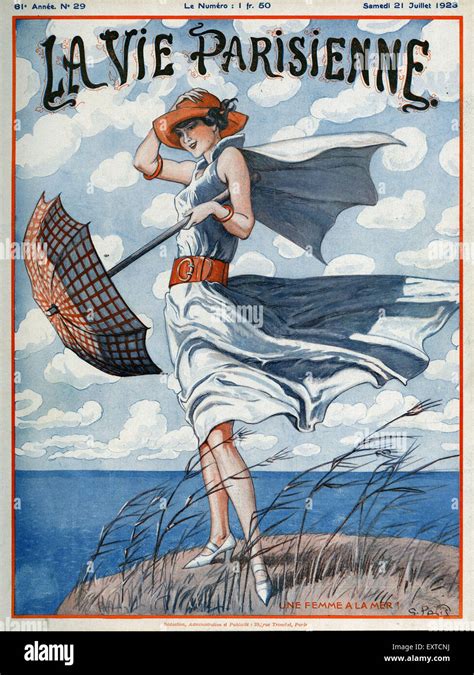 1920s France La Vie Parisienne Magazine Cover Stock Photo Alamy