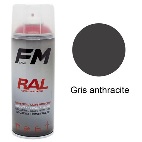 Bombe de peinture Haute Température Gris Anthracite 400ml