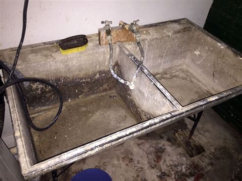 How To Restore An Old Concrete Laundry Tub Laundry Tubs Concrete