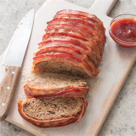 Bacon-Wrapped Meatloaf with Brown Sugar-Ketchup Glaze | America's Test Kitchen Recipe