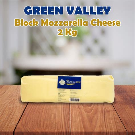 Jual Green Valley Block Mozzarella Cheese Keju Mozzarella Balok Kg