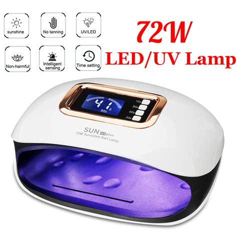 W Auto Sensor Uv Nail Dryer Lamp Double Hands Feet Large Capacity