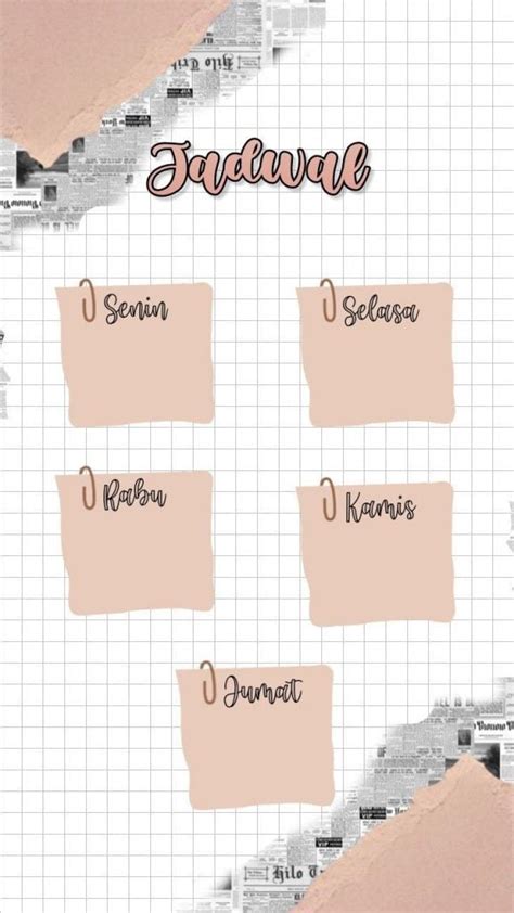 Template Jadwal Pelajaran Aesthetic Pilih Paling Menarik Dan Keren