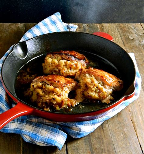 Apple Glazed Stuffed Pork Chops Frugal Hausfrau