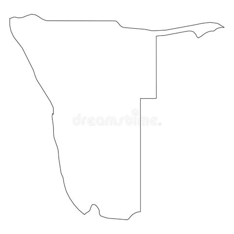 Namibia map outline stock vector. Illustration of border - 107069724