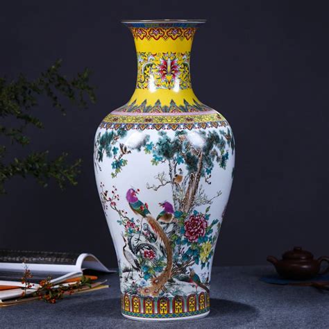 Jingdezhen Vaso Di Ceramica Antico Smalto Vaso Di Fiori Fishtail Cinese