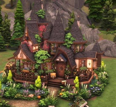 Werewolf Cottage Simlysash In Sims House Witch House Exterior