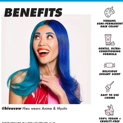 Hair Lime Crime Unicorn Hair Dye Full Coverage Anime Candy Blue Vegan