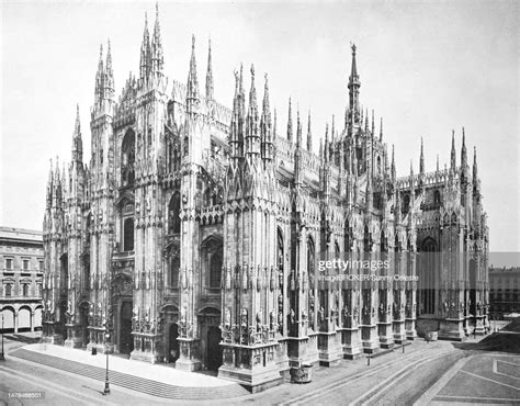 Historical Photograph Of The Duomo Di Milano Italy Historical Digitally ...