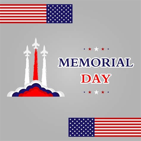 Premium Vector Memorial Day Background Template Vector Illustration