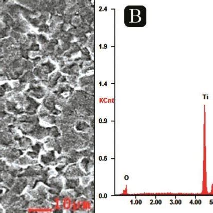 Analysis By Using SEM EDX A Morphology Of TiO2 Ti Electrode B EDX