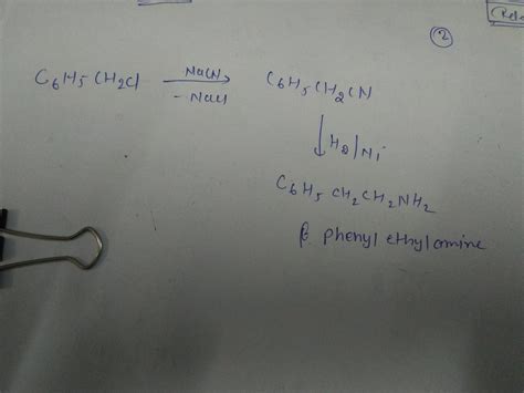 Ton Of Benzyl Chloride With Sodium Cyanide H Hydrogen In The Presence