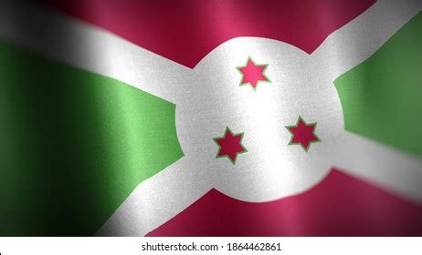 3d Illustration Flag Burundi Close Waving Stock Illustration 1864462861