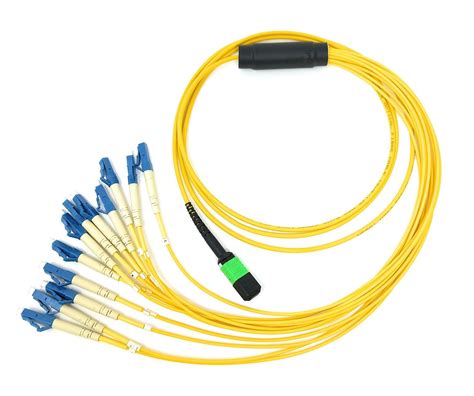 Single Mode Mpo Female Male Apc To 12 X Lc Apc Simplex Breakout Cable China Mtp To Lc Single